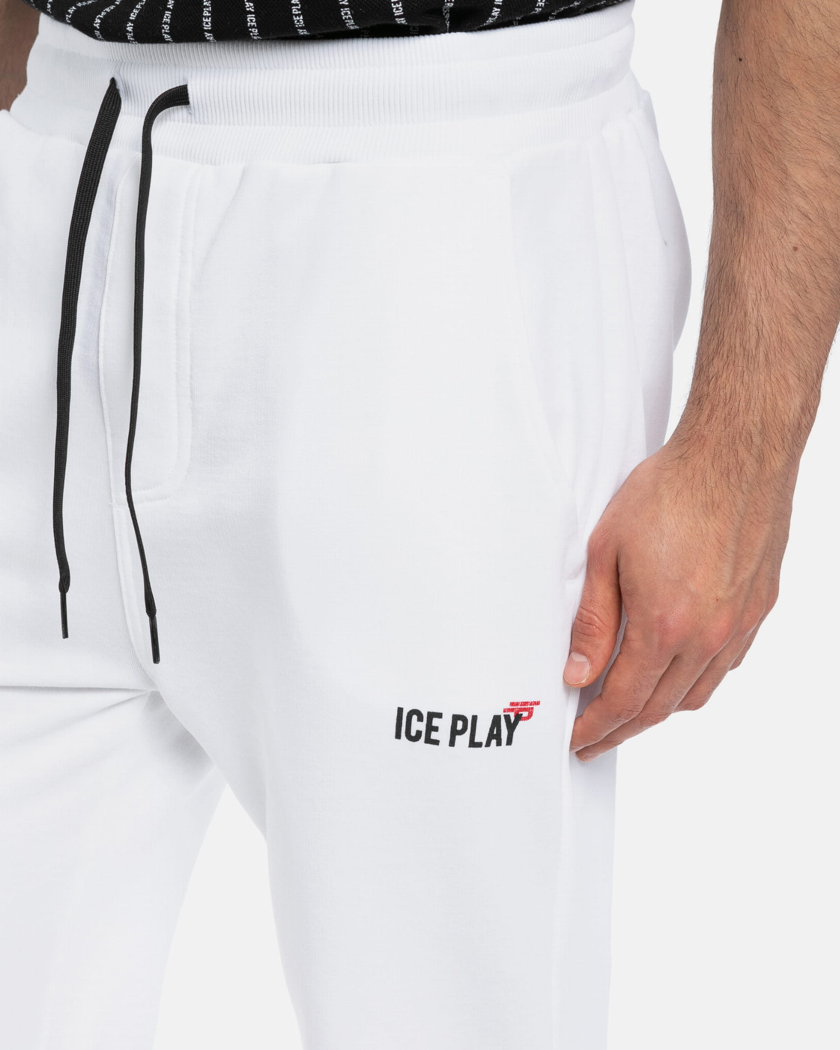 Spodnie Dresowe Męskie ICE PLAY Białe