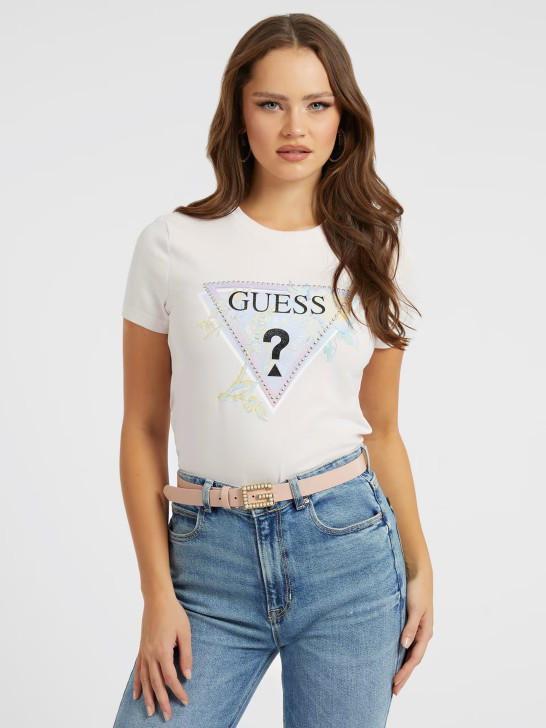 T-shirt Damski Guess Różowy