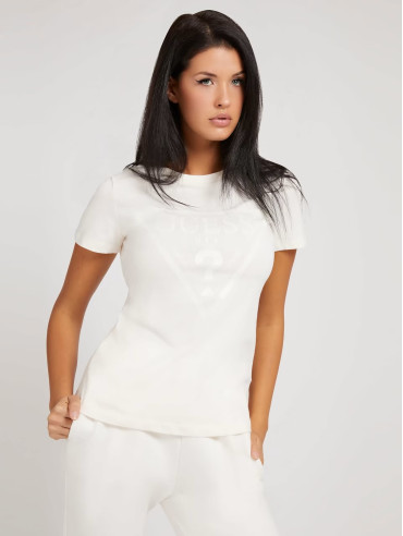 T-shirt Damski Guess Kremowy