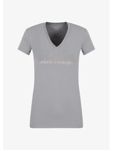 T-shirt Damski Armani Exchange Szary