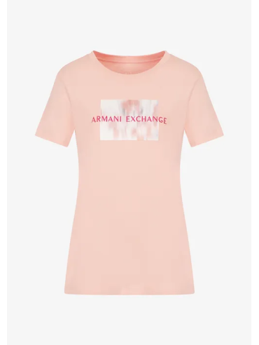 T-shirt Damski Armani Exchange Różowy
