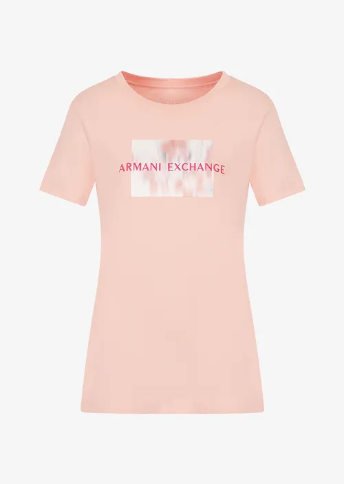 T-shirt Damski Armani Exchange Różowy