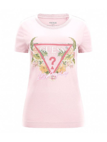 T-shirt Damski Guess Różowy