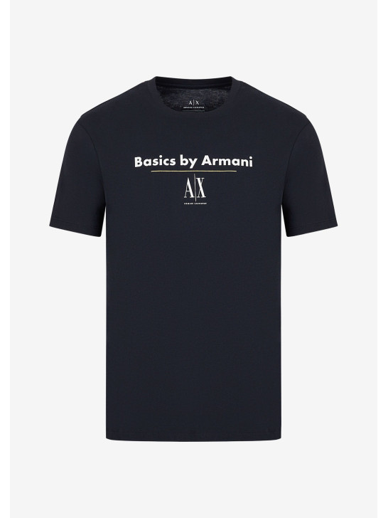 T-shirt Męski Armani Exchange Granatowy