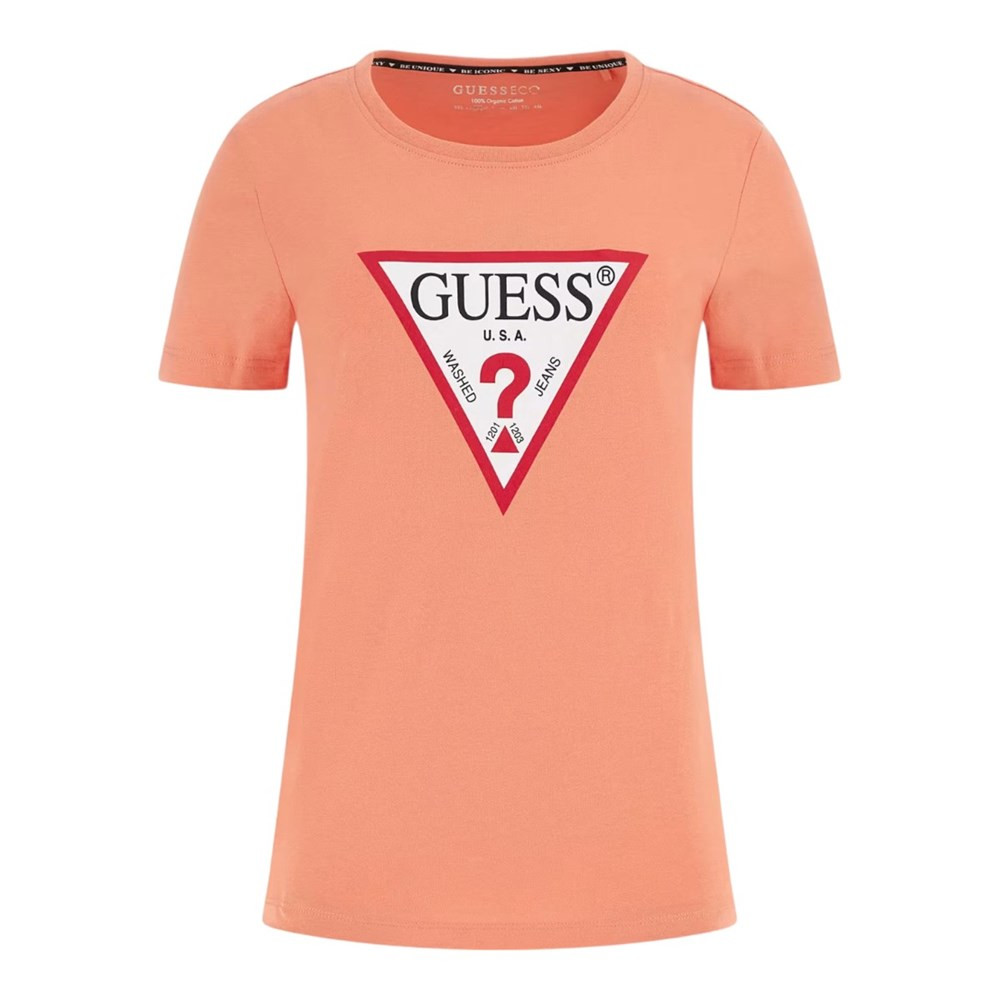 T-Shirt Damski Guess Koralowy