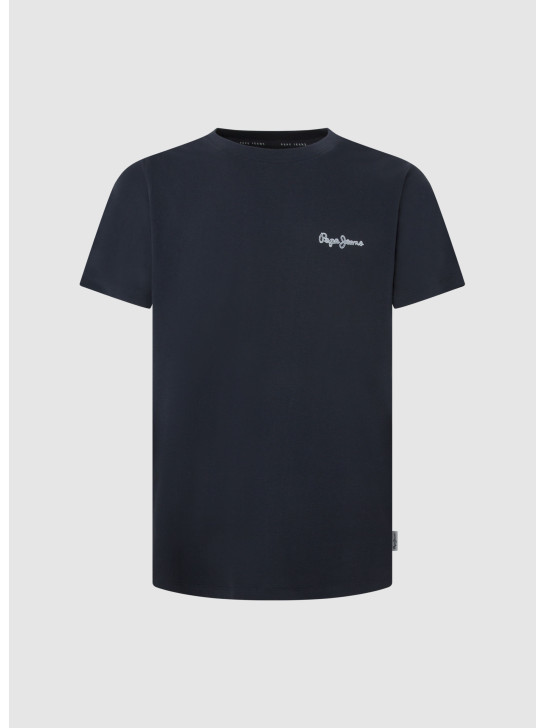 T-Shirt Męski Pepe Jeans Granatowy