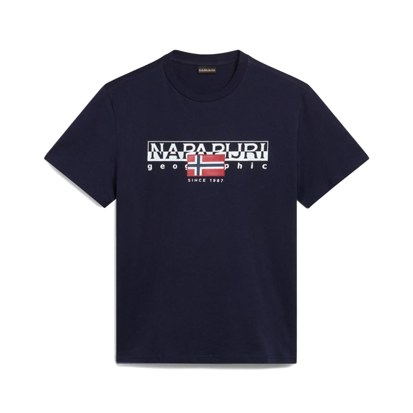 T-Shirt Męski Napapijri Granatowy