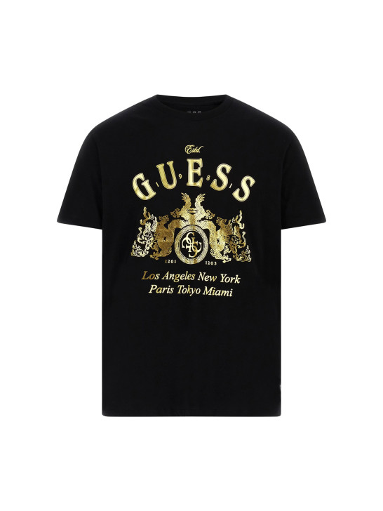 T-Shirt Męski Guess Czarny