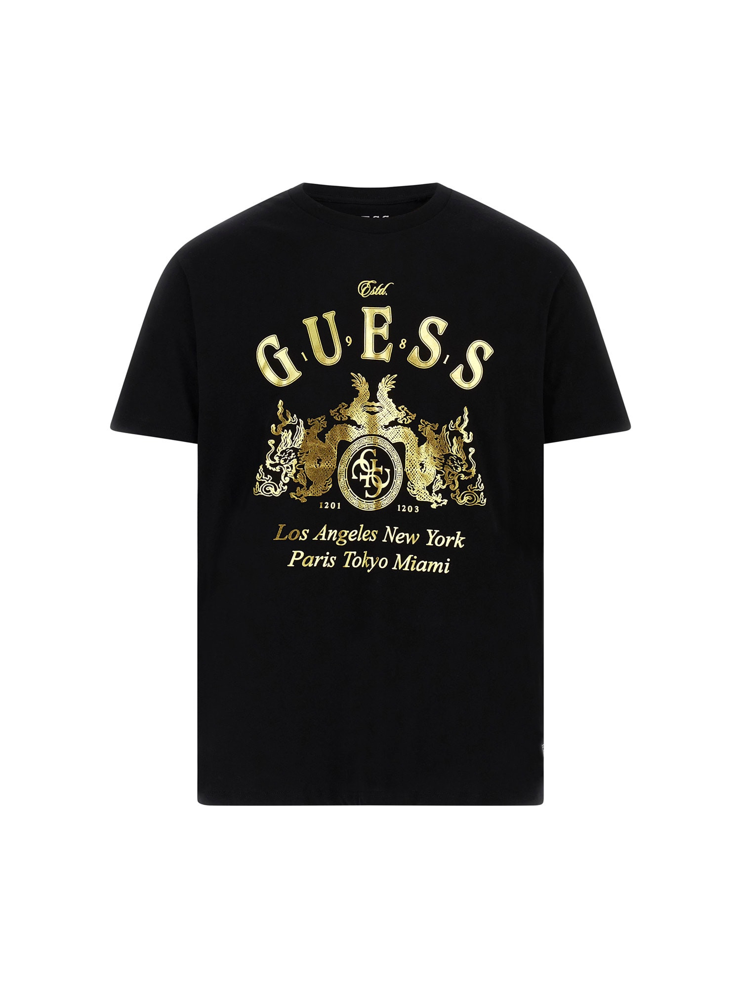 T-Shirt Męski Guess Czarny