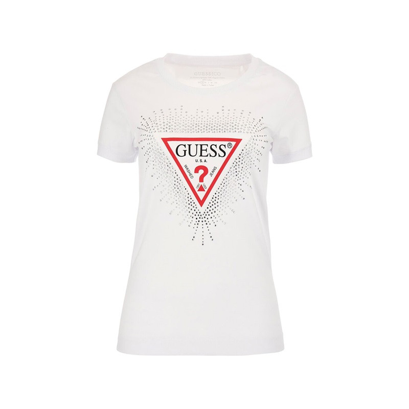 T-Shirt Damski Guess Biały