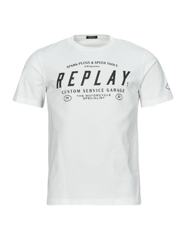 T-Shirt Męski Replay Biały