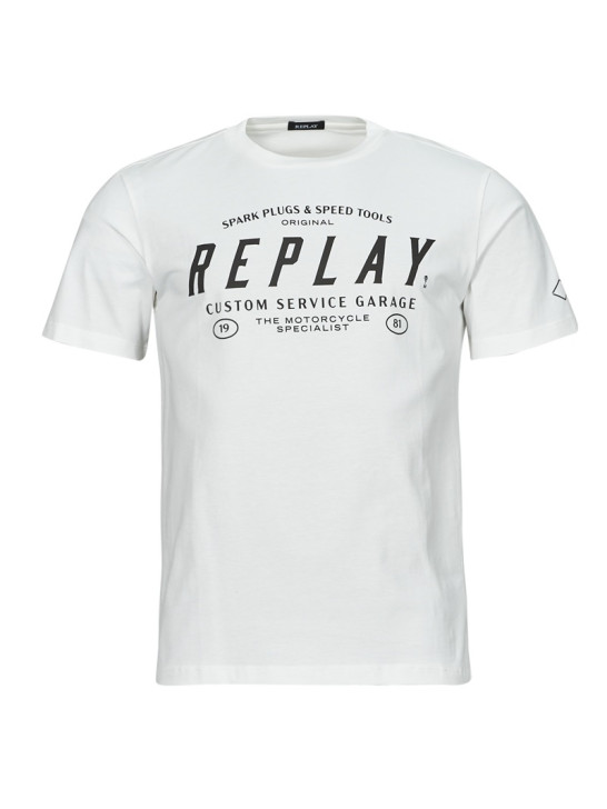 T-Shirt Męski Replay Biały