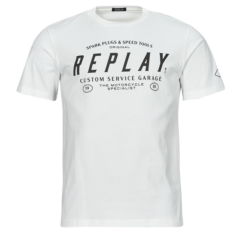 T-Shirt Męski Replay Biały