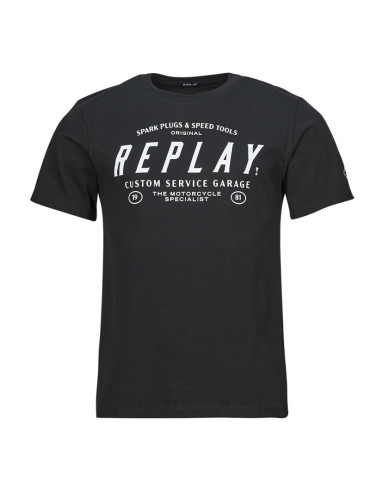 T-Shirt Męski Replay Czarny