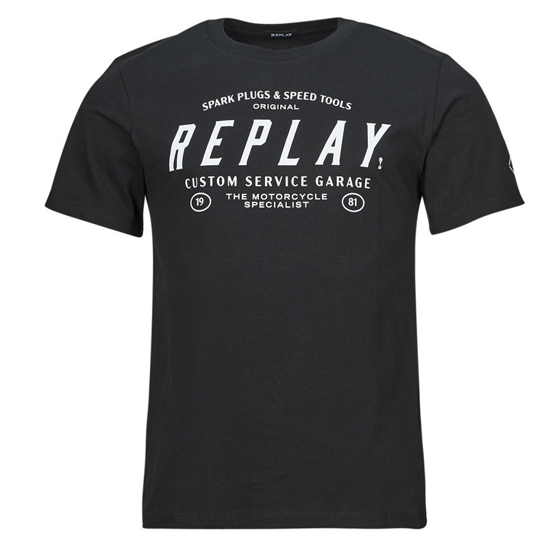 T-Shirt Męski Replay Czarny