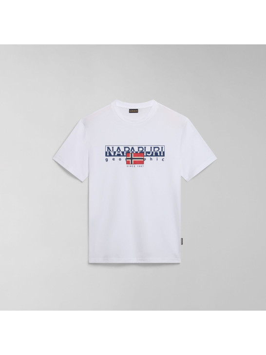 T-Shirt Męski Napapijri Biały