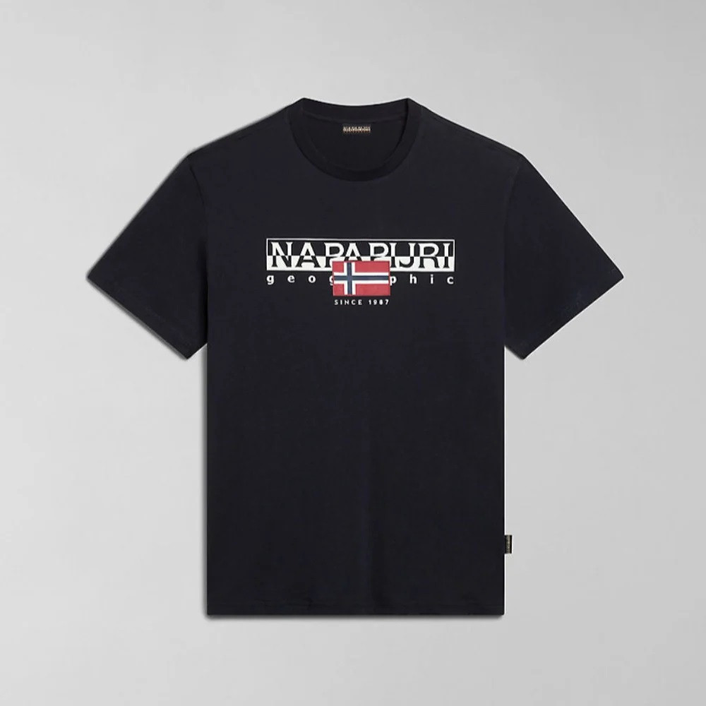 T-Shirt Męski Napapijri Czarny