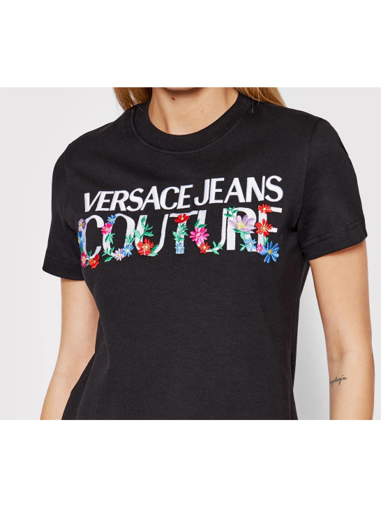 Sukienka Versace Jeans Couture Logo Flower 72HAOT11 Regular Fit